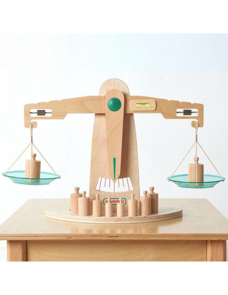 MASTERKIDZ Wooden Precision Double Pan Balance