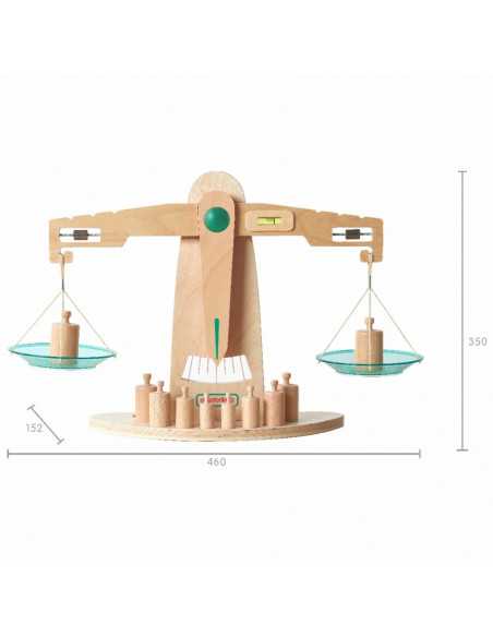 MASTERKIDZ Wooden Precision Double Pan Balance
