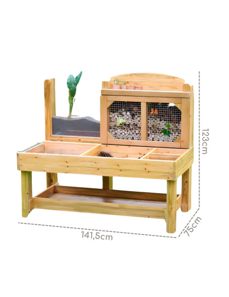 MASTERKIDZ Observation Table Garden Insect and Plant Research Station