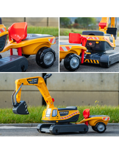 FALK Super Builder Excavator with Trailer and Accessories