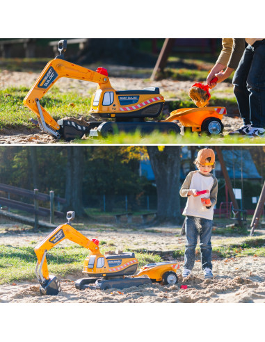 FALK Super Builder Excavator with Trailer and Accessories