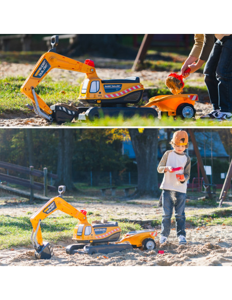 FALK Super Builder Excavator with Trailer and Accessories