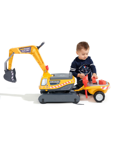 FALK Super Builder Excavator with Trailer and Accessories
