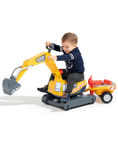 FALK Super Builder Excavator with Trailer and Accessories