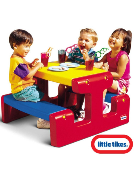 LITTLE TIKES Picnic Table Red Yellow Blue