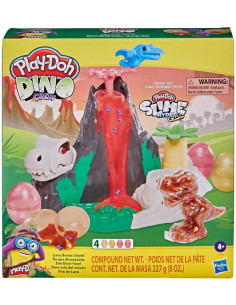 Play-Doh Slime Dino Crew Lava Bones Island Volcano Playset with HydroGlitz Eggs F1500 2