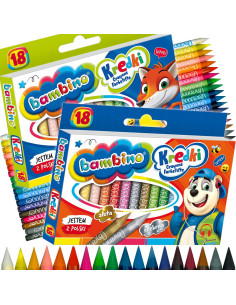 Bambino Kredki Z Glinki Kaolinowej 18 Kolorów Zestaw 0201