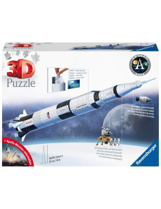 Ravensburger 3D Puzzle Apollo Saturn V Rocket 440 Pc 3D Puzzle 11545