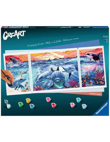 CreArt Dolphins at Sunset 23577