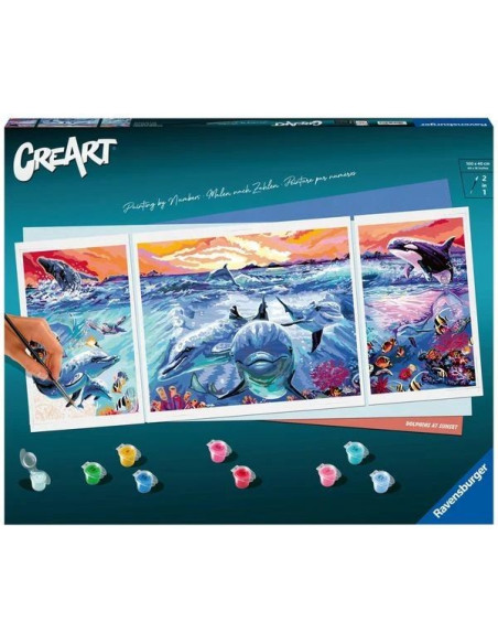 CreArt Dolphins at Sunset 23577