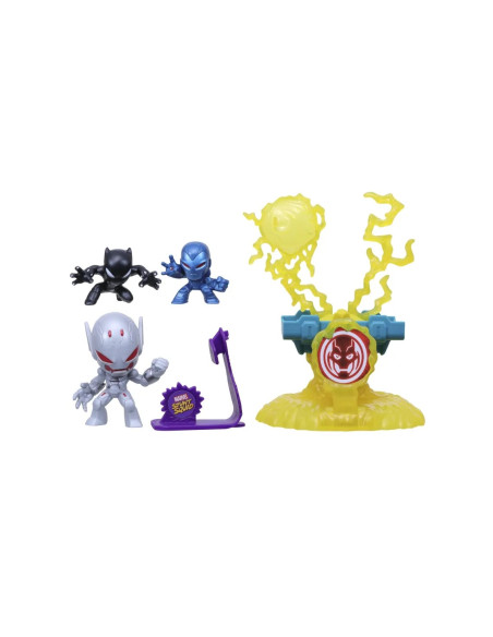 Marvel Stunt Squad Villain Knockdown Black Panther and Iron Man vs. Ultron F7834