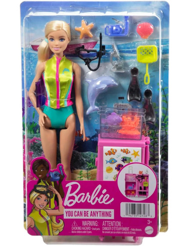 Barbie Careers Blonde doll Marine Biologist HMH26 Mattel