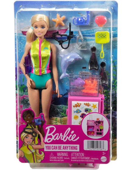 Barbie Careers Blonde doll Marine Biologist HMH26 Mattel