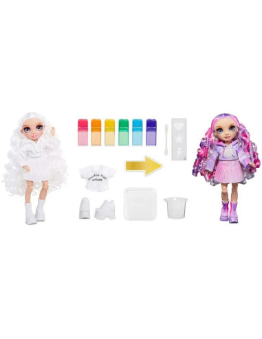 507581-EUC Rainbow High WaterColor & Create - Purple Eyes