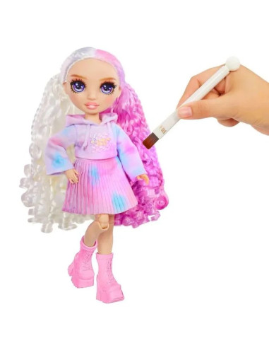 507581-EUC Rainbow High WaterColor & Create - Purple Eyes