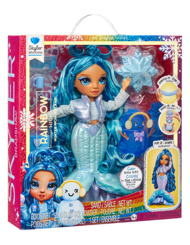 120834-EUC Rainbow High Winter Wonderland Doll- Skyler (Blue)