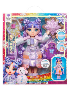 120865-EUC Rainbow High Winter Wonderland Doll- Violet (Purple)