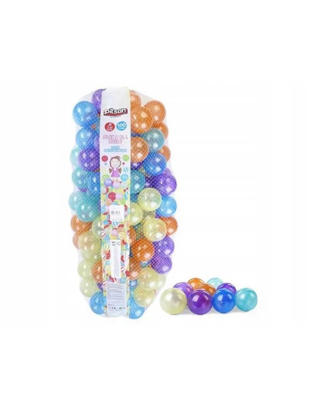 Pilsan Play Pool Balls 7 cm 100 Pcs in Net 06411