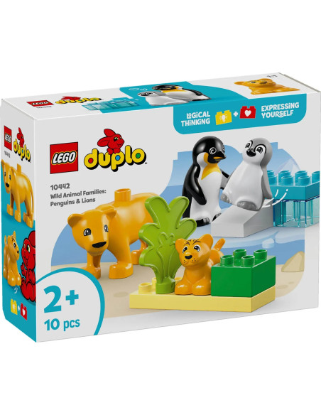 LEGO Duplo Town Rodziny Dzikich Zwierząt: Pingwiny I Lwy 10442