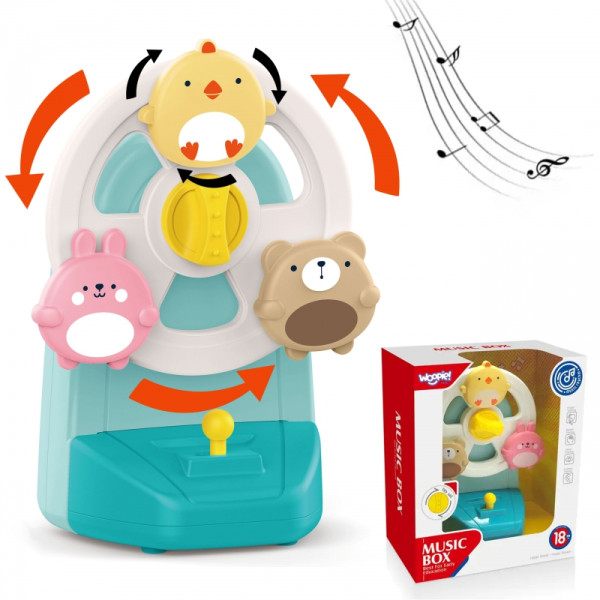 WOOPIE BABY Музыкальная шкатулка Карусель Животные Образовательная музыкальная игрушка