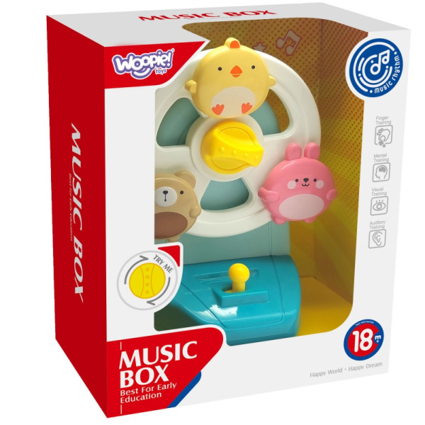 WOOPIE BABY Muzikinė dėžutė Karuselė Gyvūnai Edukacinis muzikinis žaislas WOOPIE BABY Muzikinė dėžutė Karuselė Gyvūnai Edukacinis muzikinis žaislas