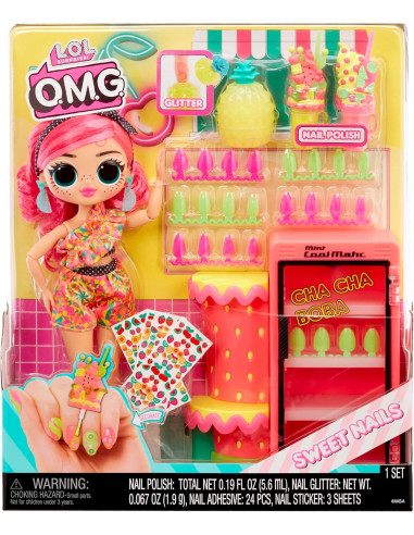 503842-EUC L.O.L. Surprise OMG Sweet Nails - Pinky Pops Fruit Shop
