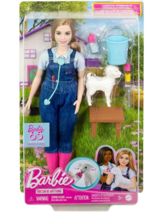 Barbie 65Th Anniversary Careers Farm Vet Doll HRG42