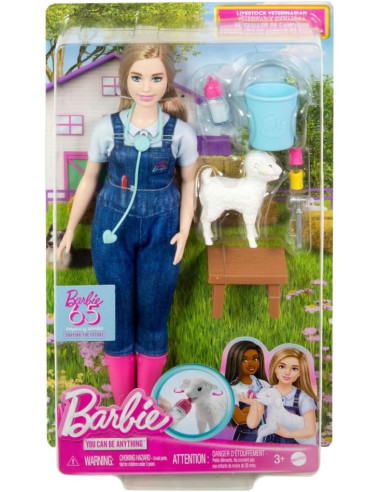 Barbie 65Th Anniversary Careers Farm Vet Doll HRG42