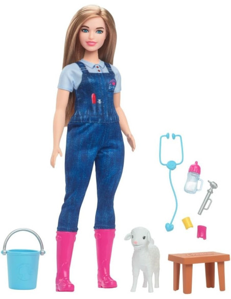 Barbie 65Th Anniversary Careers Farm Vet Doll HRG42