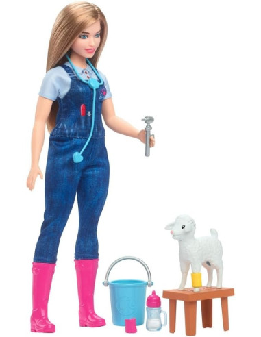 Barbie 65Th Anniversary Careers Farm Vet Doll HRG42