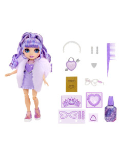 121404-EUC Rainbow High Creative Crystals Fashion Doll- Violet 2