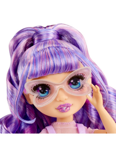 121404-EUC Rainbow High Creative Crystals Fashion Doll- Violet