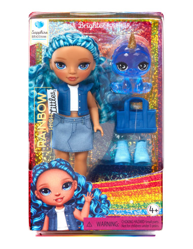 531197-EUC Rainbow High Littles Dolls- Sapphire (Blue)