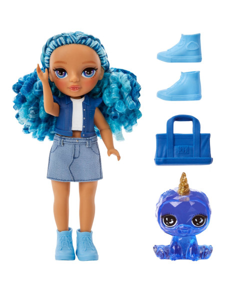 531197-EUC Rainbow High Littles Dolls- Sapphire (Blue)