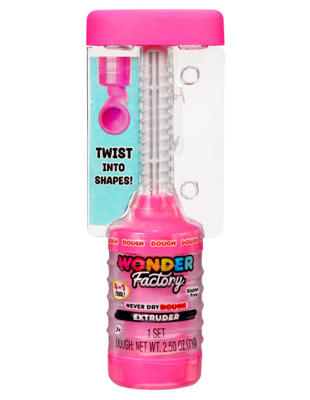 Wonder Factory Never Dry Dough Extruder – Pink 532255