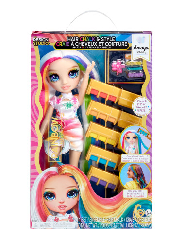 Rainbow High Hair Chalk & Style Doll- Amaya (Rainbow) 526780-EUC