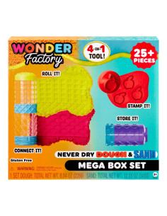 Wonder Factory Never Dry Dough & Sand Mega Box Set 595298-EUC