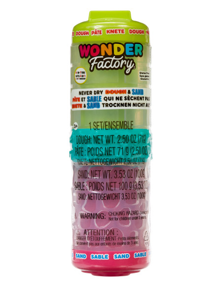 Wonder Factory Never Dry Dough & Sand Starter Set Asst in PDQ 595304-EUC
