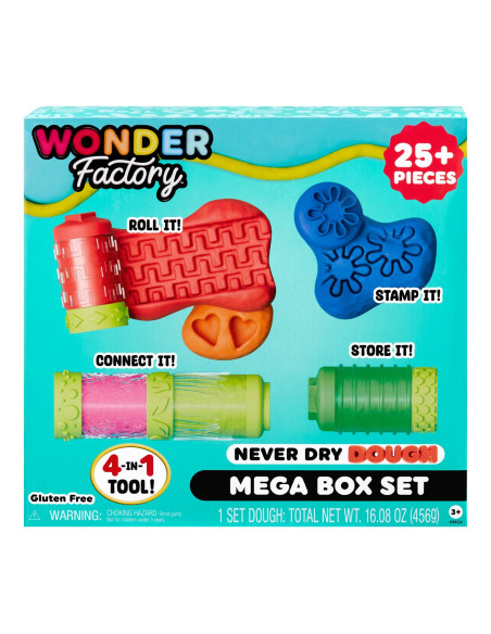 Wonder Factory Never Dry Dough Mega Box Set 595137-EUC