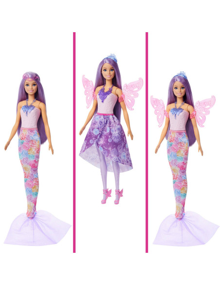 Barbie Doll Fairy and Mermaid Playset JCP74