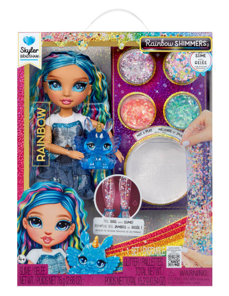 122418-EU Rainbow High Rainbow Shimmers with Slime Fashion Doll - Skyler (blue)