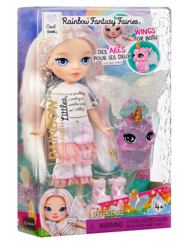 543442-EUC Rainbow High Littles Rainbow Fantasy Fairies Doll - Opal (Rainbow)