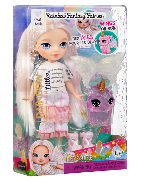 543442-EUC Rainbow High Littles Rainbow Fantasy Fairies Doll - Opal (Rainbow)
