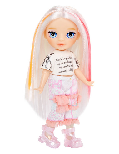 543442-EUC Rainbow High Littles Rainbow Fantasy Fairies Doll - Opal (Rainbow)