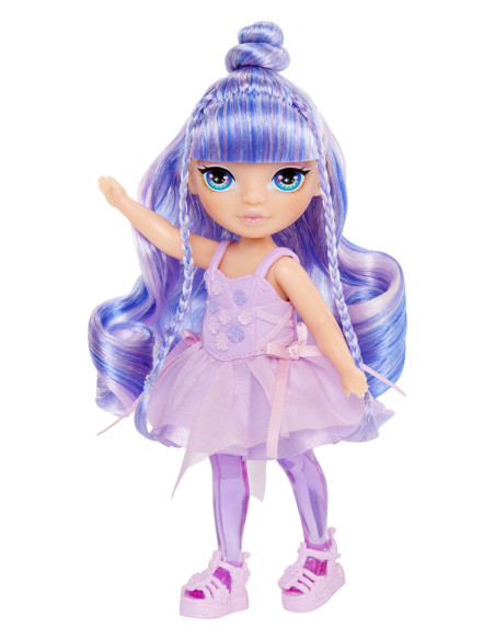 543435-EUC Rainbow High Littles Rainbow Fantasy Fairies Doll- Amethyst (purple)