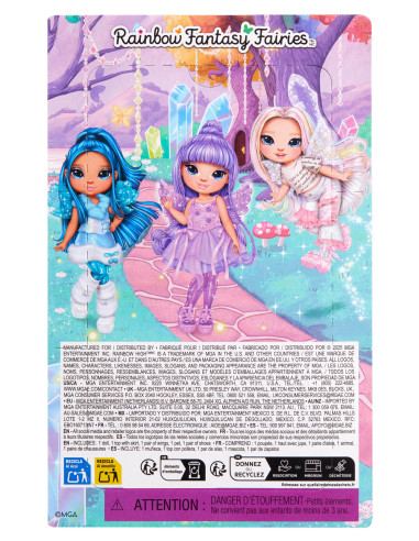 543435-EUC Rainbow High Littles Rainbow Fantasy Fairies Doll- Amethyst (purple)