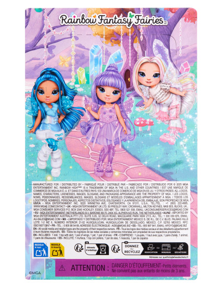 543435-EUC Rainbow High Littles Rainbow Fantasy Fairies Doll- Amethyst (purple)