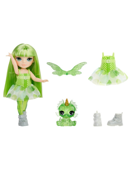 543404-EUC Rainbow High Littles Rainbow Fantasy Fairies Doll- Emerald (Green)