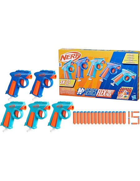 Nerf Flex Party Pack 5 blasters F9839 N Series