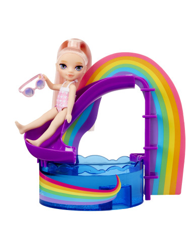 Rainbow High Little Pool Day with Blush Playset 522249-EUC